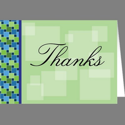 Thank You Card w/ Green Boxes