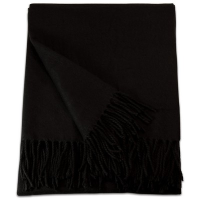 Black Acrylic Throw Blanket