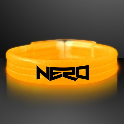 Custom Orange Thick Glow Bracelet Bangles - Domestic Imprint