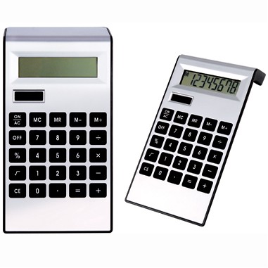 Silver Plastic Solar Calculator.