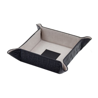 Valet Tray - "Croco" Black