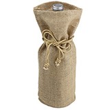 Drawstring Jute Wine Bag