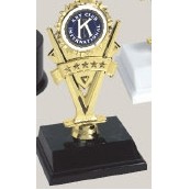 6" V Holder Participation Trophy w/3"x4" Plastic Base