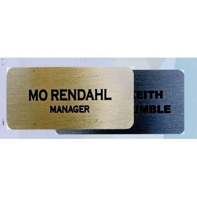 One-Color Metal Name Badge