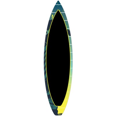 Surfboard - 68" Wood - Write On / Wipe Off Chalkboard Surface - Quick Turn