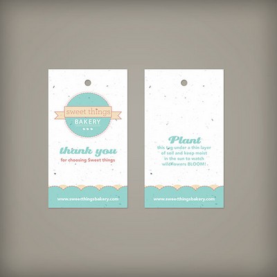 2 Sided Seed Paper Tag (2"x3.5")