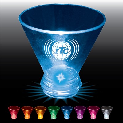 3 Oz. Blinking Stemless Martini Glass w/ Single LED