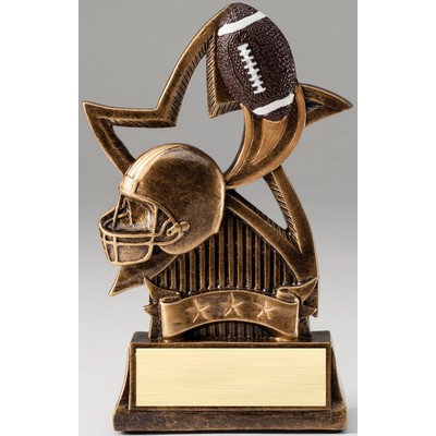 Football - Sweeping Star Series Resins - 6" Tall