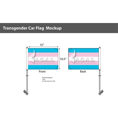 Transgender Car Flag 10.5"X15"