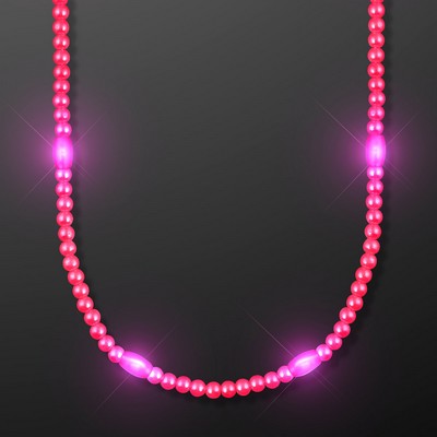 Light Up Pink Pizzazz Necklace Beads - BLANK