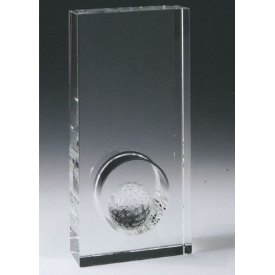 Optic Crystal Golf Award (8"x4")