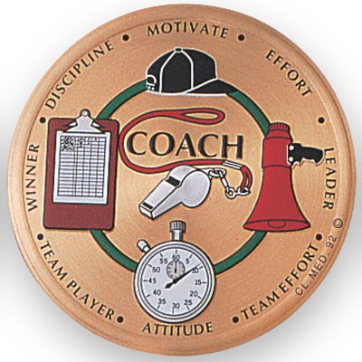 2" Coach General Embossed Litho Printed Medallion Insert Disc