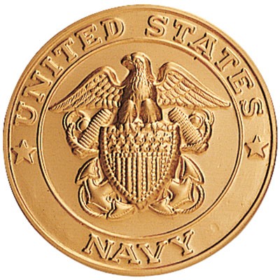 2" United States Navy Stamped Medallion Insert Disc