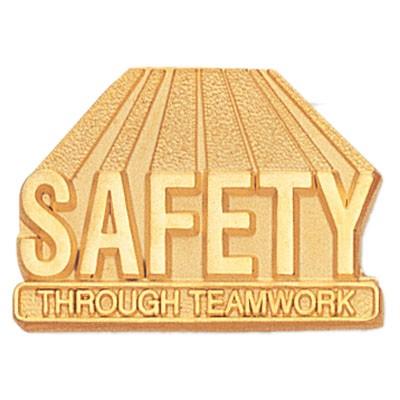 Safety Through Teamwork Motivational Lapel Pin