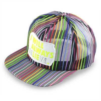 Full Mesh Custom Flat Bill Snap Back Trucker Cap