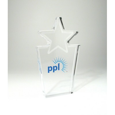 Star Lucite® Embedment Award (5 1/8" x 9" x 1")