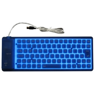 85 Keys Portable Wired Shinny Silicone Keyboard