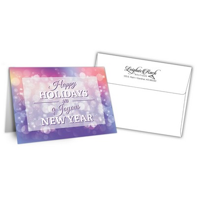 5" x 7" Holiday Greeting Cards w/ Imprinted Envelopes - Happy Holidays