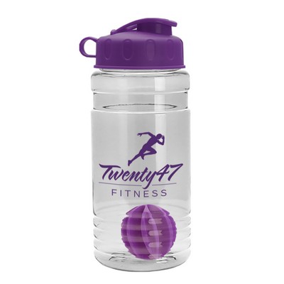 20 Oz. Transparent Shaker Bottle w/Flip Top Lid