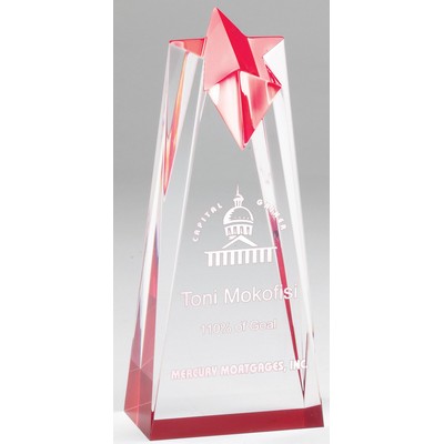 Polaris Star Tower Award, Red, 8"H