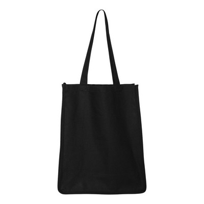 Q-Tees® Canvas Gusset Jumbo Shopper Bag (Blank)