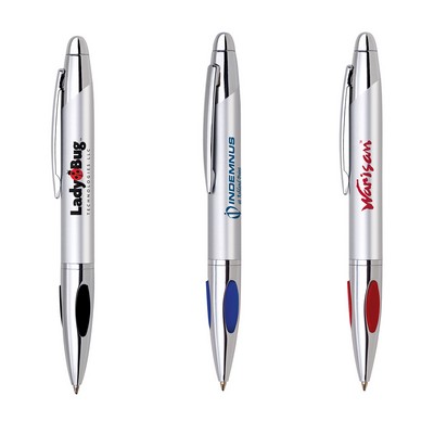 Felix Ballpoint Twist Action Pen w/Silver Barrel