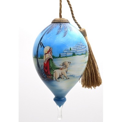 Shepherd Boy Glass Ornament