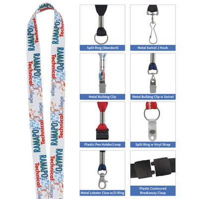 3/4" Fine-Print Lanyard