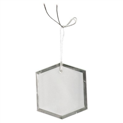 3" Crystal Hexagon Ornament