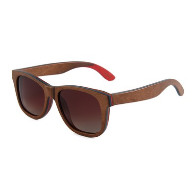 Layered Maple Wood Sunglasses - Natural Frames