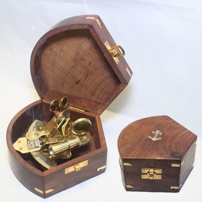 3" Lifeboat Sextant w/ Fan Shaped Box