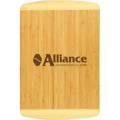 Bamboo Wood Two Tone Cutting Board - 18" x 12"