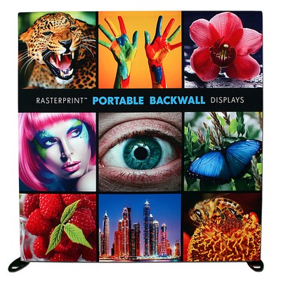 8'x8' Portable Backwall Kit w/2-Sided Graphic