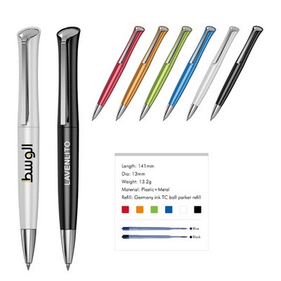 Custom promotional metal look ballpoint pens