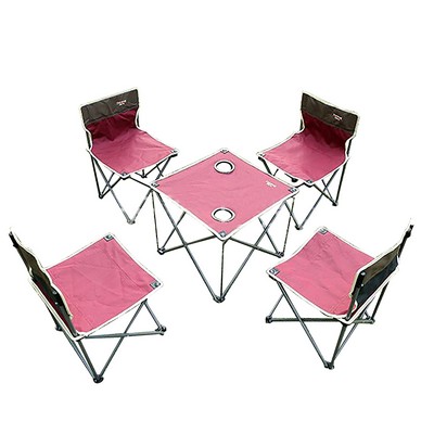 Foldable Camping Oxford Chairs Set with Table