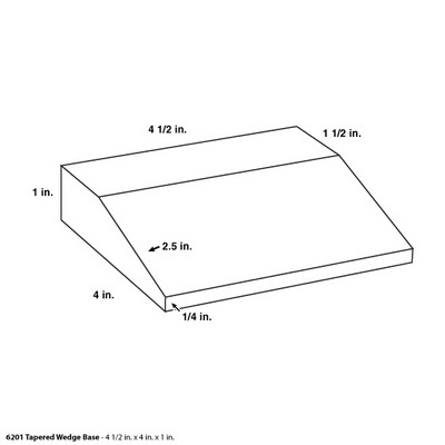 Tapered Front Base - 4.5" x 4" x 1"