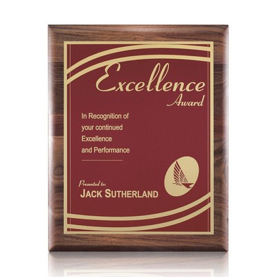 Sedgewick/Marietta Plaque - Walnut/Red 9"x12"