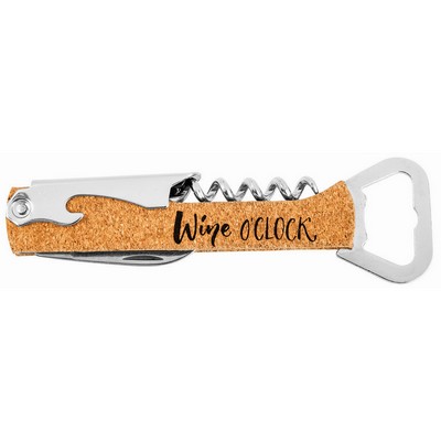 5.25" Cork Leatherette Bottle Opener