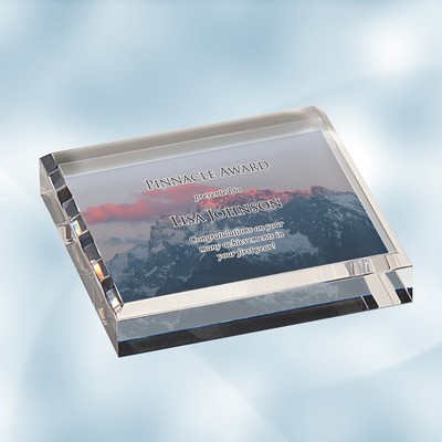 Color Photo Imprinted Acrylic Square Paperweight