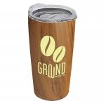 Summit - 18 Oz. Woodtone Stainless Steel Tumbler