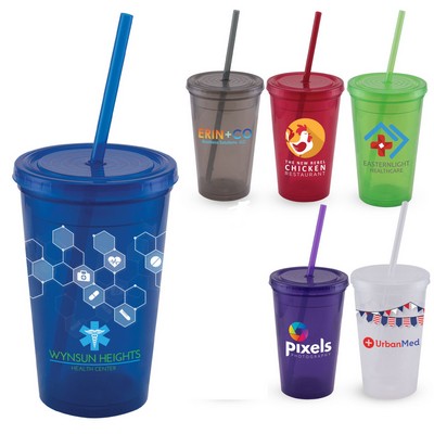 Explore - ColorJet - Full Color 16 Oz. Double Wall Tumbler Cup