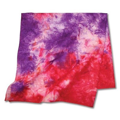 Red/ Purple Tie Dye Bandanna 22"x22" (Printed)