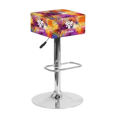 Custom Printed Square Contemporary Bar Stool