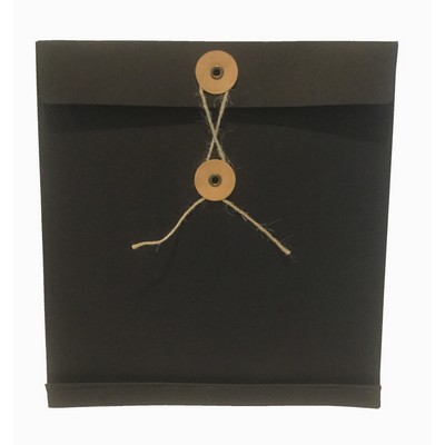 Black paperboard gusset envelope