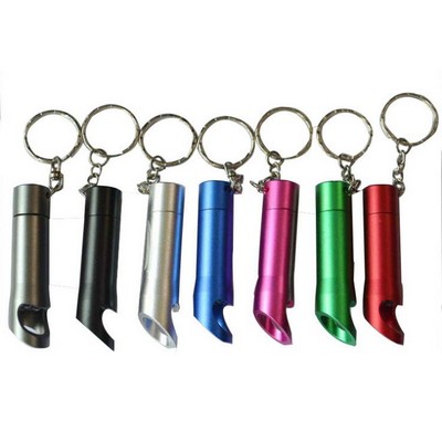 Portable Mini Keychain LED Flashlight With Bottle Opener