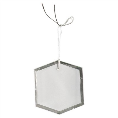 3" Crystal Hexagon Ornament