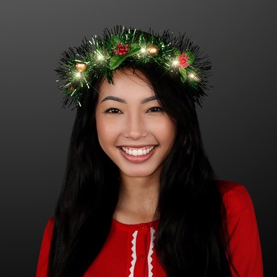 Christmas Crown Light Up Hair Wreath - BLANK