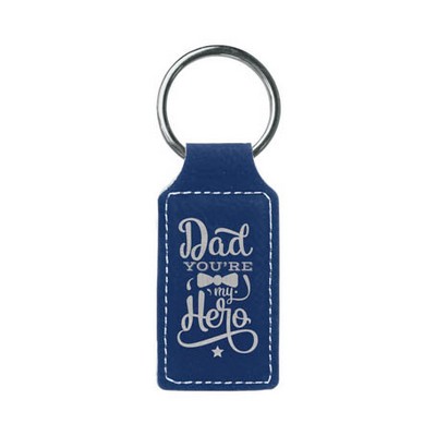 Leatherette Rectangle Keychain