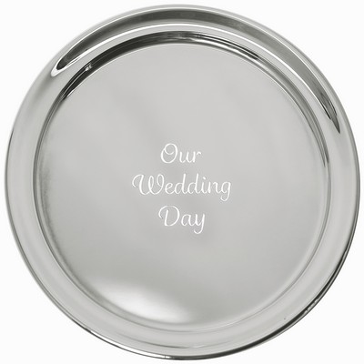 11" Gallery Tray & Engraving Pen - Our Wedding Day