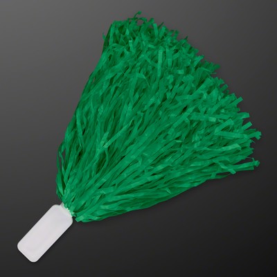 Economy Green Pom Poms (Non-Light Up) - BLANK